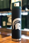 Michigan State Spartans Team Logo 22oz Bottle with Team Color Cap Stainless Steel Tumbler - Black