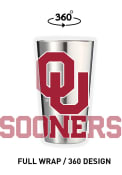 Oklahoma Sooners 16 oz Stainless Steel Pint Glass