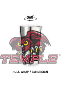 Temple Owls 16 oz Stainless Steel Pint Glass