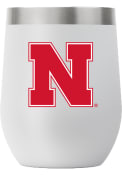 Nebraska Cornhuskers Team Logo 12oz Stemless Stainless Steel Tumbler - Grey