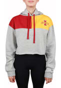 Iowa State Cyclones Womens Hype and Vice Colorblock Hooded Sweatshirt - Grey