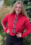 Hype and Vice Womens Red Cincinnati Bearcats Cropped Hooded Sweatshirt