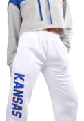Kansas Jayhawks Womens Classic Sweatpants - White