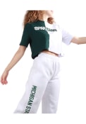 Michigan State Spartans Womens Hype and Vice Classic Sweatpants - White