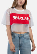 Cincinnati Bearcats Womens Cropped Mesh Fashion Football - White