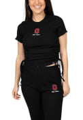 Ohio State Buckeyes Womens Hype and Vice Rivington Ribbed T-Shirt - Black