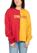 Iowa State Cyclones Womens Hype and Vice Quarterback T-Shirt - Cardinal