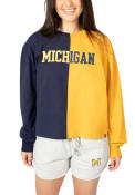 Michigan Wolverines Womens Quarterback T-Shirt - Navy Blue