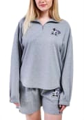 K-State Wildcats Womens Hype and Vice Grand Slam 1/4 Zip Pullover - Grey