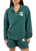 Michigan State Spartans Womens Hype and Vice Grand Slam 1/4 Zip Pullover - Olive