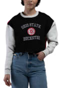 Ohio State Buckeyes Womens Hype and Vice Rookie Patchwork Crew Sweatshirt - Black