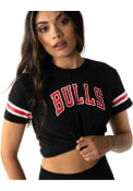 Chicago Bulls Womens Crop T-Shirt - Black