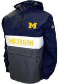 Michigan Wolverines Alpha Anorak Light Weight Jacket - Navy Blue