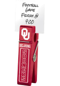 Oklahoma Sooners Large Wooden Clip Desk Accessory