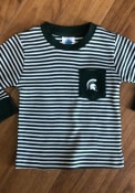 Michigan State Spartans Toddler Striped Pocket T-Shirt - Green