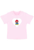 Kansas Jayhawks Toddler Girls Heart Baby Jay T-Shirt - Pink