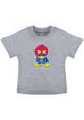 Kansas Jayhawks Toddler Baby Jay Logo T-Shirt - Grey