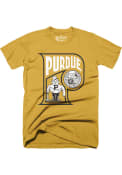 Purdue Boilermakers Vault Fashion T Shirt - Gold