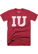 Indiana Hoosiers State Shape Fashion T Shirt - Red