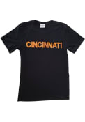 localE Cincinnati Women's Sequins Wordmark Black Unisex Short Sleeve T-Shirt