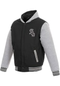 Chicago White Sox Reversible Hooded Heavyweight Jacket - Black