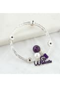 Purple K-State Wildcats Slogan Womens Bracelet