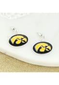 Iowa Hawkeyes Womens Enamel Logo Earrings - Black