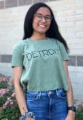 Alternative Apparel Detroit Women's Vintage Pine Disconnected Cropped Short Sleeve T-Shirt