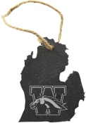 Western Michigan Broncos Slate State Shape Ornament
