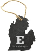 Eastern Michigan Eagles State Shape Slate Ornament