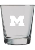 Michigan Wolverines 13oz Logo Engraved Rock Glass