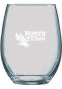 North Texas Mean Green 21oz Logo Engraved Stemless Wine Glass