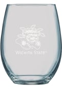 Wichita State Shockers 21oz Logo Engraved Stemless Wine Glass