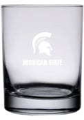 Michigan State Spartans 14oz Etched Rock Glass