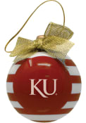 Kansas Jayhawks Ceramic Bulb Ornament