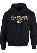Oklahoma State Cowboys Two Tone Football Hooded Sweatshirt - Black