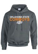 Oklahoma State Cowboys Two Tone Hooded Sweatshirt - Charcoal