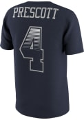 Dak Prescott Dallas Cowboys Name and Number T-Shirt - Navy Blue