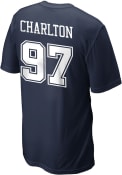 Taco Charlton Dallas Cowboys Navy Blue Name and Number Player Tee