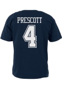 Dak Prescott Dallas Cowboys Navy Blue Authentic Name and Number Tee