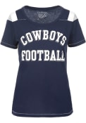 Dallas Cowboys Womens Navy Blue Hatchling T-Shirt