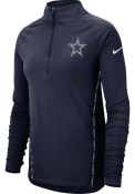Dallas Cowboys Womens Nike Core 1/4 Zip - Navy Blue