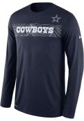 Dallas Cowboys Youth Nike Sideline T-Shirt - Navy Blue