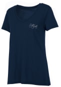 Dallas Cowboys Womens Irma V Neck T-Shirt - Navy Blue