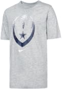 Dallas Cowboys Youth Nike Modern Icon T-Shirt - Grey