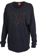 Texas Longhorns Womens Hancock Crew Sweatshirt - Charcoal