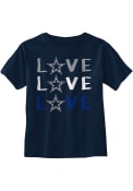 Dallas Cowboys Toddler Girls Britney T-Shirt - Navy Blue