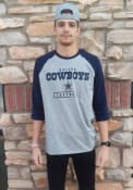 Dallas Cowboys Nike Wordmark Raglan Fashion T Shirt - Grey