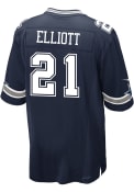Ezekiel Elliott Dallas Cowboys Nike 60th Anniversary Game Football Jersey - Navy Blue
