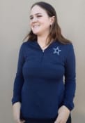 Dallas Cowboys Womens Cara 1/4 Zip Pullover - Navy Blue